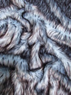 Tejido de piel sintética de pelo largo «Husky de Alaska del Ártico azul hielo» / Se vende por yardas