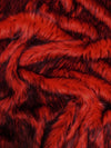 Red Arctic Alaskan Husky Long Pile Faux Fur Fabric / Sold By The Yard