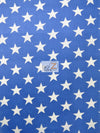 Stars White/Red Cotton Polyester Fabric
