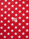 Stars White/Red Cotton Polyester Fabric