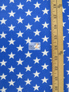 Stars White/Red Cotton Polyester Fabric
