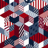 Tela «American Dream Multi Digital Cuddle», por yarda
