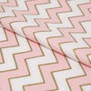 Stitch & Sparkle Bamboo Rayon Fabric Cotton 42/44 Width, by the Yard, Chevron Metallic Pink
