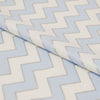 Tela de rayón de bambú «Stitch & Sparkle», algodón, ancho 42/44, por yardas, estampado en zigzag azul metalizado