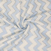 Tela de rayón de bambú «Stitch & Sparkle», algodón, ancho 42/44, por yardas, estampado en zigzag azul metalizado