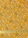 Poly Cotton Printed Fabric Paisley Bandana / Orange / Sold By The Yard||color:Orange