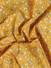 Poly Cotton Printed Fabric Paisley Bandana / Orange / Sold By The Yard