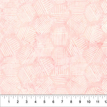 Tela de algodón neutra «Banyan Pastel Coral Hexies» de 44"/45" por yarda