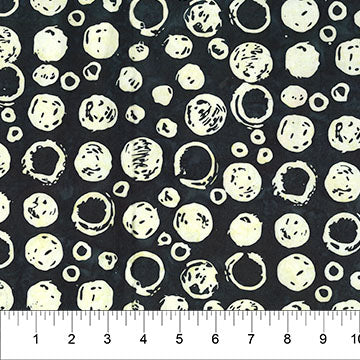 Tela de algodón «Black Bubble Celebration» 44/45, por yarda