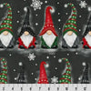 Tela «Black Gnomes Digital Cuddle Ash», por yarda