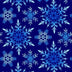 Tela de algodón de doble cara «Blue Crystal Frost Snowflakes», por yarda