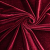Heavy Stretch Velvet Spandex Fabric||color:Burgundy