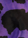 Purple/Black Velboa Cow Animal Short Pile Fabric / Sold By The Yard||color:Purple/Black Cow