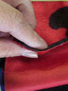 Tejido de velour de pelo corto con estampado de vaca en blanco y negro / Se vende por metros
