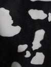 Black/White Velboa Cow Animal Short Pile Fabric / Sold By The Yard||color:Black/White Cow