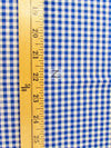 Mini Checkered Gingham Poly Cotton Printed Fabric / Hunter Green / Sold By The Yard