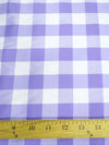 Checkered Gingham Poly Cotton Printed Fabric / Lavender / Sold By The Yard||color:Lavender