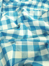 Checkered Gingham Poly Cotton Printed Fabric / Lavender / Sold By The Yard