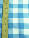 Tela estampada de algodón y poliéster con diseño de cuadros vichy / Naranja / Se vende por metros