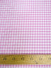 Tela estampada de polialgodón con mini cuadros vichy / Rosa / Se vende por metros