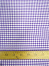 Mini Checkered Gingham Poly Cotton Printed Fabric / Purple / Sold By The Yard||color:Purple