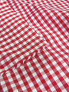 Mini Checkered Gingham Poly Cotton Printed Fabric / Purple / Sold By The Yard