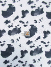Black and White Cow Print Polyester Cotton Fabric