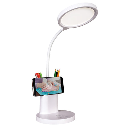 Lámpara LED recargable OttLite con soporte para el móvil