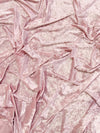 Tela de terciopelo elástico arrugado para disfraces / Rosa, por yarda