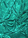 Tela de terciopelo elástico arrugado para disfraces / Jade / Se vende por yardas