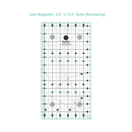 Sew Magnetic 6.5" x 12.5" Ruler by SewTites