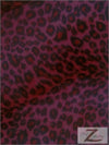 Tejido de felpa de pelo corto con estampado de leopardo rojo y negro / Se vende por metros||color: leopardo rojo y negro