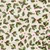 Tela de algodón «Cream Holly Toss» con dorso ancho, por yarda