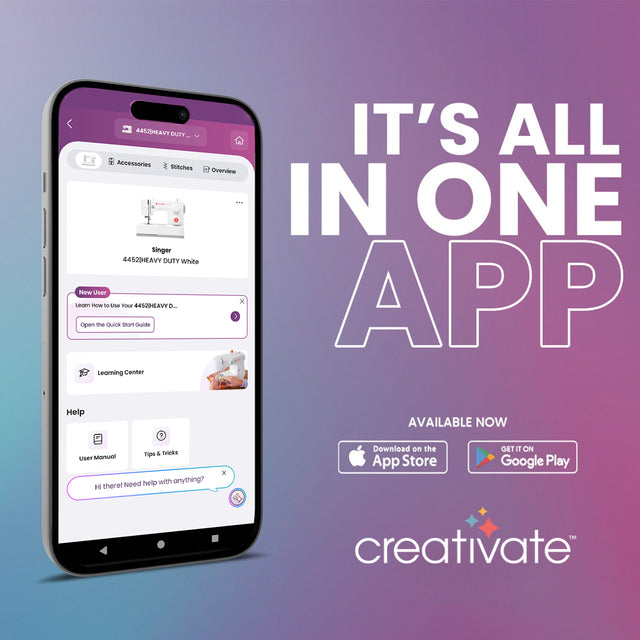 Smartphone displaying an app interface with promotional text 'It's All in One App' and branding for 'creativete'.