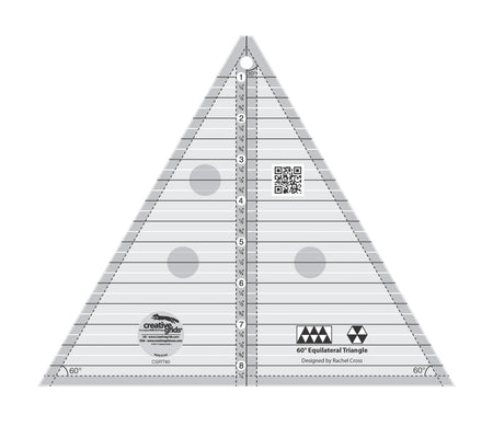 Regla para acolchar Creative Grids de 8-1/2 pulgadas con triángulo de 60 grados