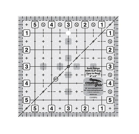 Regla cuadrada para acolchar Creative Grids Basic Range de 15 cm