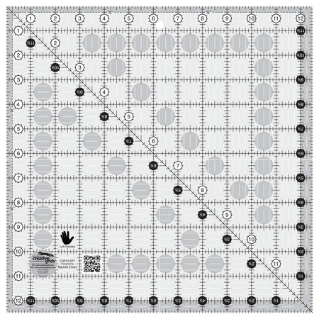 Regla para acolchar Creative Grids para zurdos, cuadrada de 31,75 cm