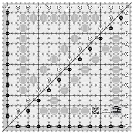 Regla para acolchar Creative Grids, cuadrada, 12-1/2 pulgadas