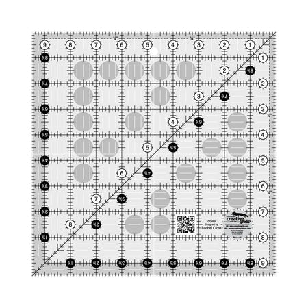 Regla para acolchar Creative Grids, cuadrada, 9-1/2 pulgadas