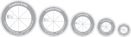 Regla para acolchar Creative Grids Circles (5 discos con agarres) Regla para acolchar