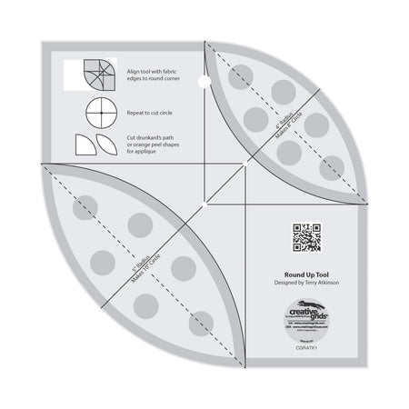 Herramienta redondeadora y regla para acolchar Creative Grids