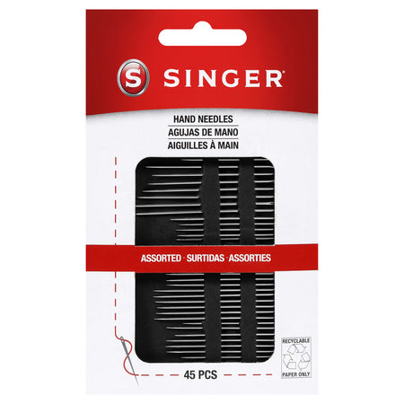SINGER®: Paquete de 45 agujas de coser a mano surtidas