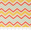 Stitch & Sparkle: tela de lona 100 % algodón, 45" de ancho, se vende por yardas, diseño en zigzag||color: papaya
