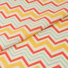 Stitch & Sparkle: tela de lona 100 % algodón, 45" de ancho, se vende por yardas, diseño en zigzag||color: papaya