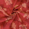 Tela para costura «Stitch & Sparkle», 100 % algodón tipo «duck», 54" de ancho, con estampado «Jacobean Scroll» en color rojo, vendida por yardas
