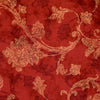 Tela para costura «Stitch & Sparkle», 100 % algodón tipo «duck», 54" de ancho, con estampado «Jacobean Scroll» en color rojo, vendida por yardas