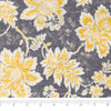 Stitch & Sparkle 100% Cotton Duck Print 45" Wide, Cut by the Yard, Petal Print Black Sunshine