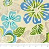 Stitch & Sparkle, tela de algodón 100 % con estampado de patos, 45" de ancho, se vende por yardas, estampado de flores pop en azul celeste