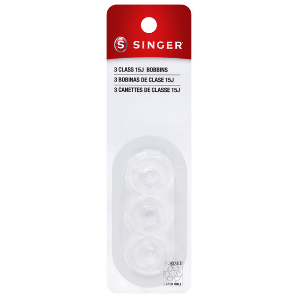 SINGER® Class 15J Transparent Bobbins 3-Pack