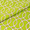 Stitch & Sparkle 100% Cotton Duck Print 45" Wide, Cut by the Yard, Ogee Green
